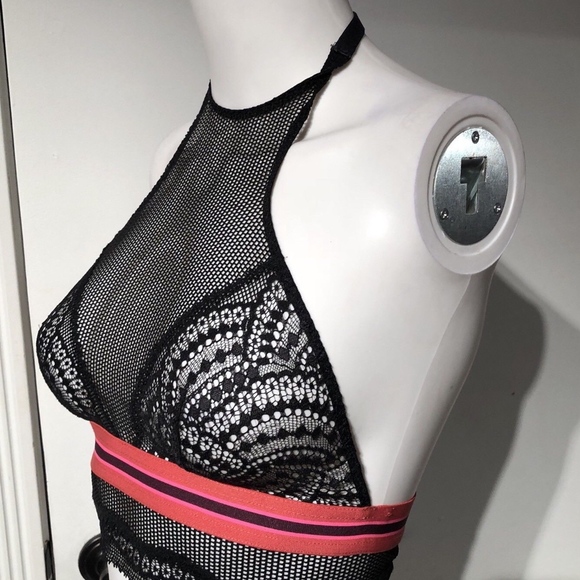 Victorias Secret Lace Banded High Neck Bralette - Picture 3 of 4